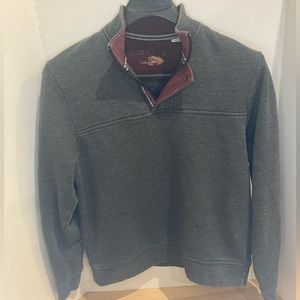 Grey Orvis 1/4 zip Sweatshirt